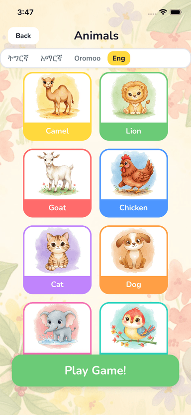 Animals vocabulary pack
